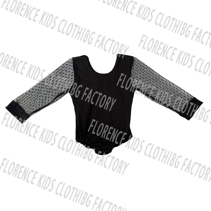 DH ODM christmas hot sale infant toddler kids mesh sleeve cotton leotard baby girls romper