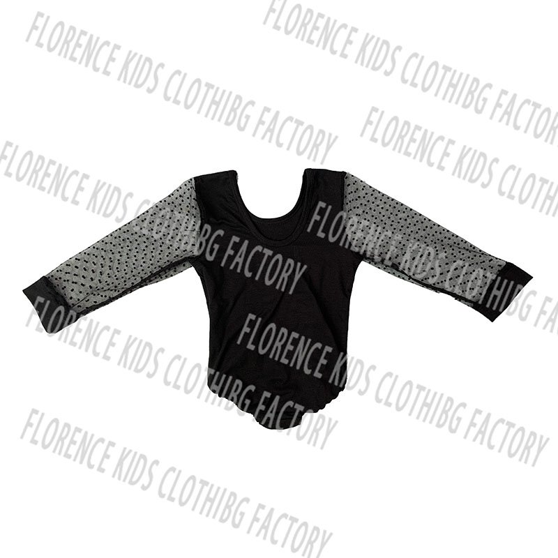 DH ODM christmas hot sale infant toddler kids mesh sleeve cotton leotard baby girls romper