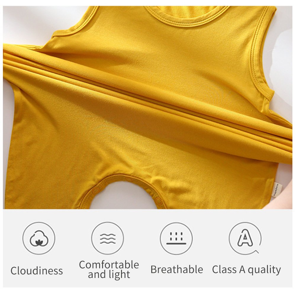 Happuflute Kids Outfit Nightwear Modal Cotton Baby Pajamas Short Sleeve One Piece Sleepwear Jumpsuit Newborn Baby romper