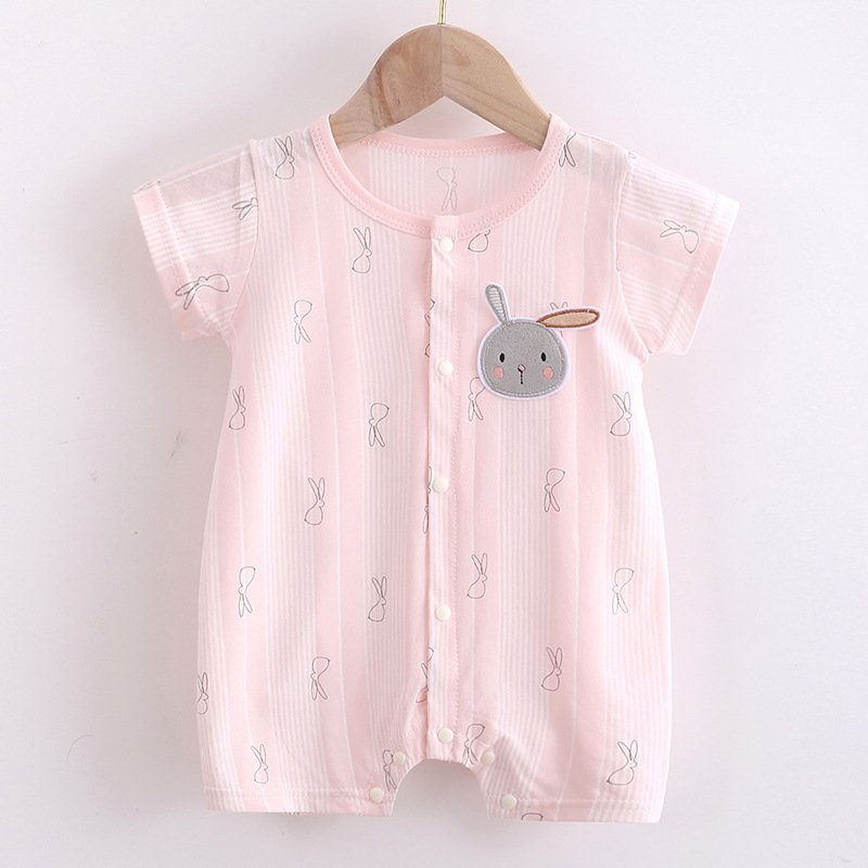 2024 Summer New 0-3 months Short-sleeved jumpsuit Newborn Clothes Thin Climbing Suit baby romper