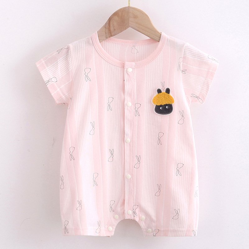 2024 Summer New 0-3 months Short-sleeved jumpsuit Newborn Clothes Thin Climbing Suit baby romper