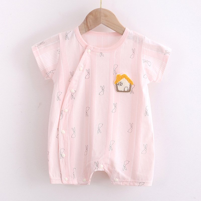 2024 Summer New 0-3 months Short-sleeved jumpsuit Newborn Clothes Thin Climbing Suit baby romper