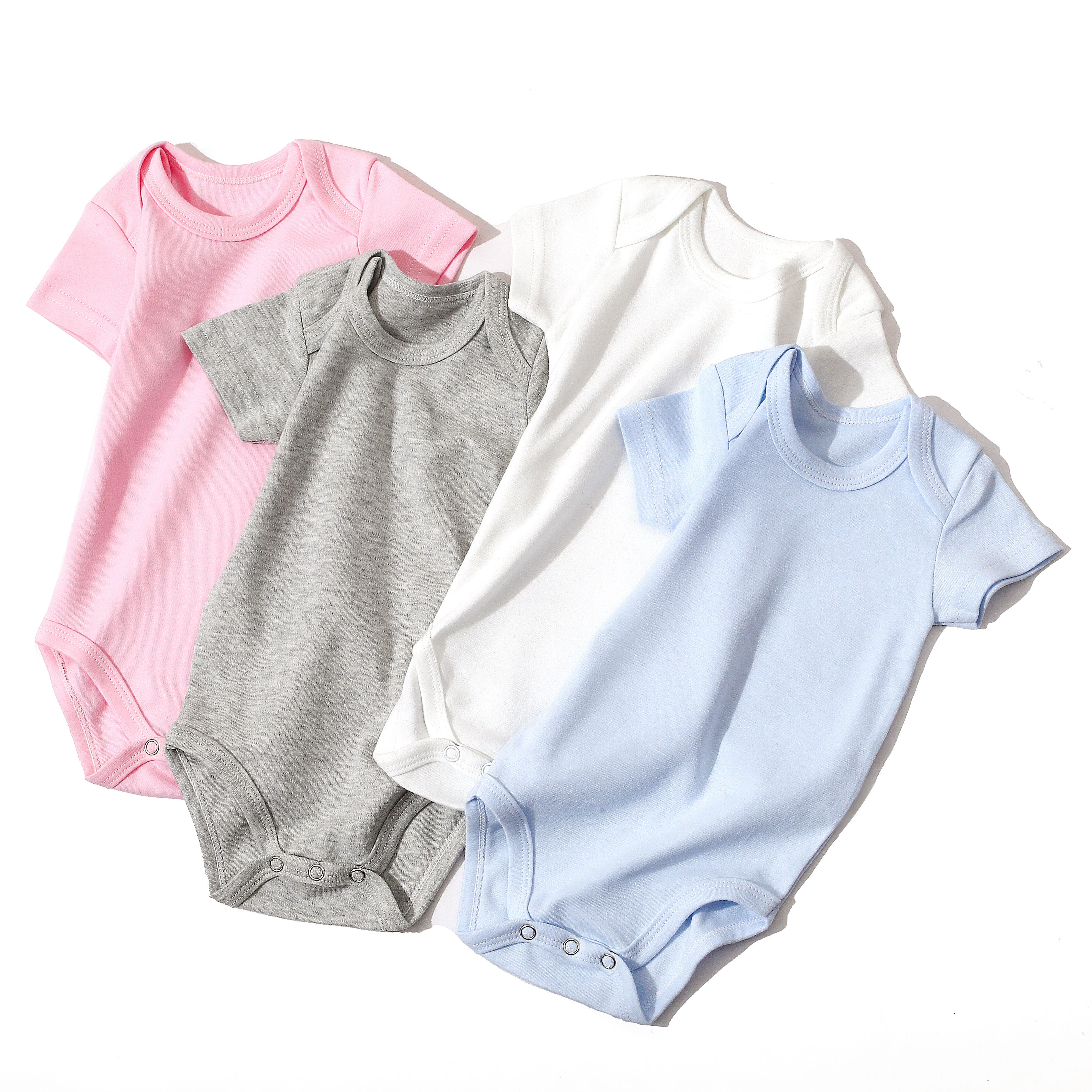 2024 Cheap Wholesale 0 24Months Soft baby Rompers Organic Cotton Breathable Unisex Newborn Baby Clothes Romper Jumpsuit for Baby
