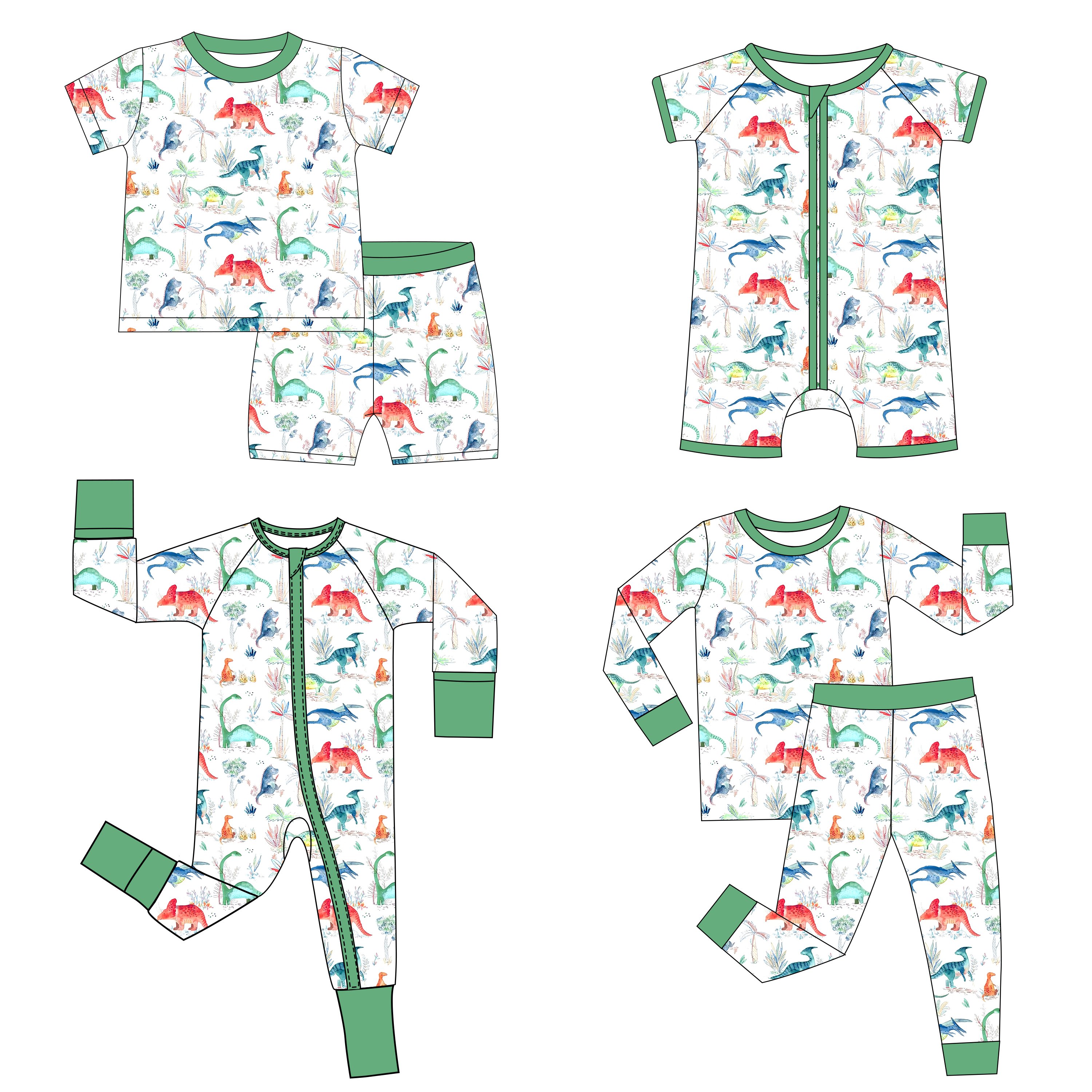 Customized Long Sleeves Bamboo Rompers Logo Hot Sale Soft Material Baby Pajamas bamboo baby romper