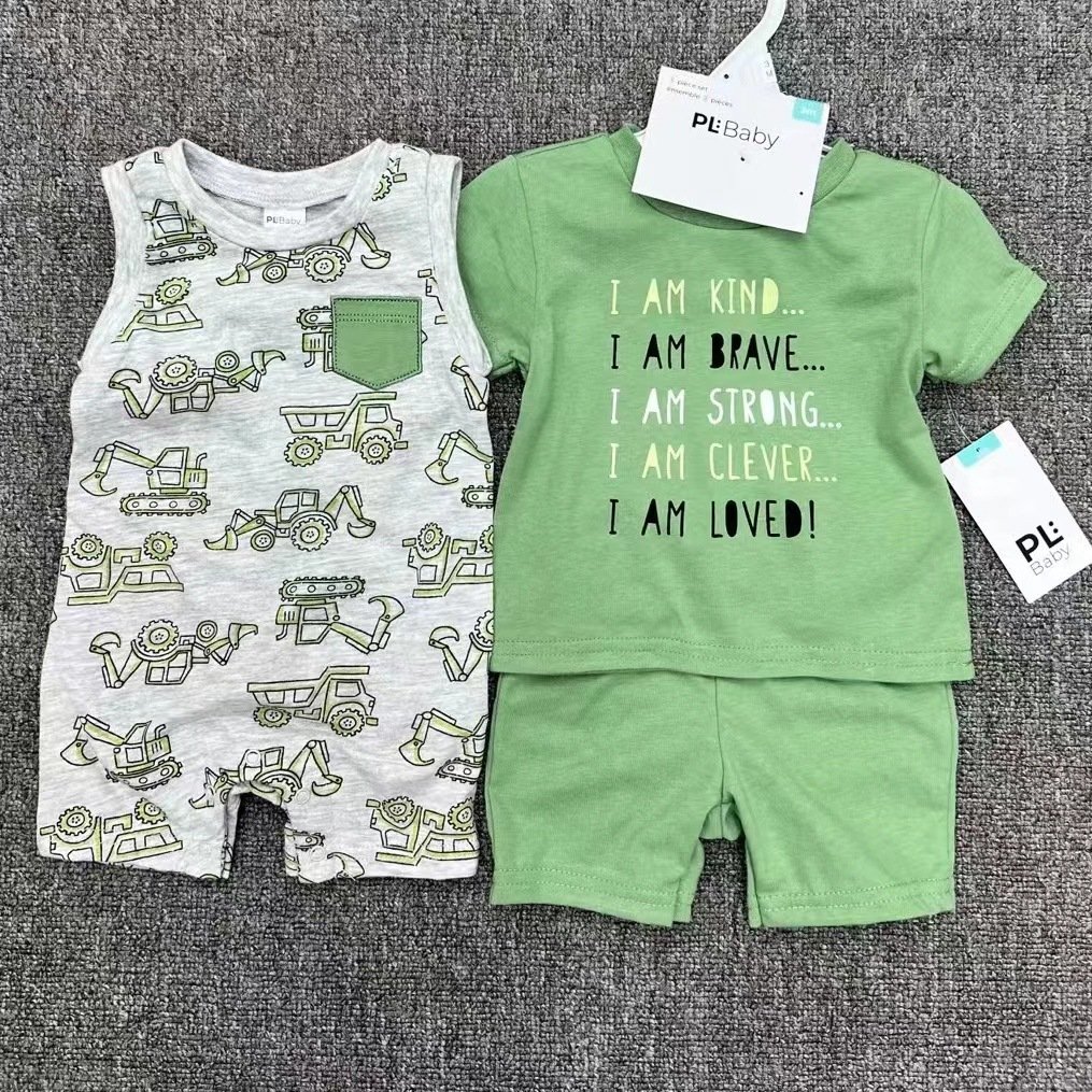 infant baby romper short sleeve bodysuit soft cotton summer baby boys romper Newborn Unisex