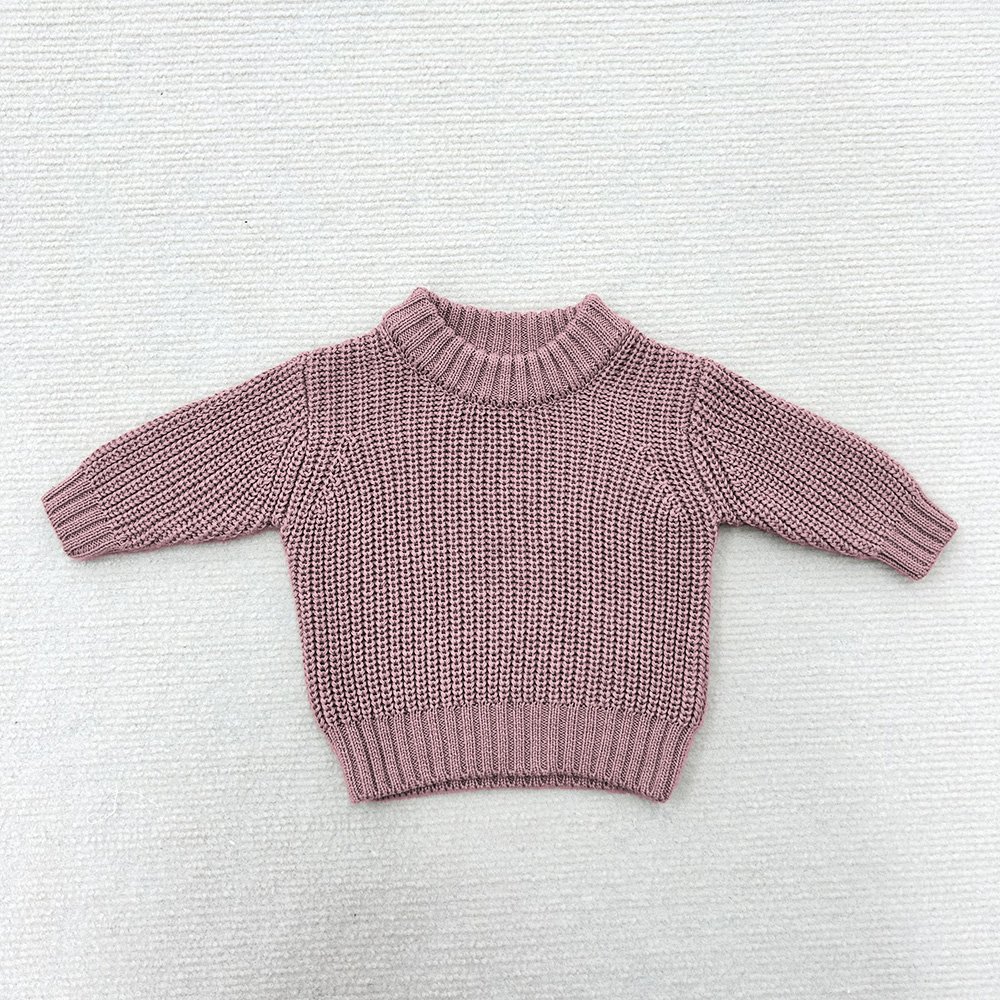 Mildream Custom Solid Casual Kids Sweater Winter Autumn Chunky Knitted Infant Toddler Sweaters baby knitwear