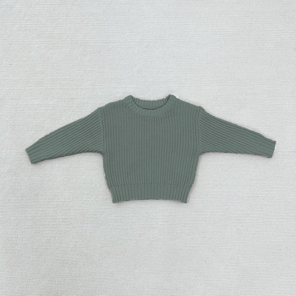 Mildream Custom Solid Casual Kids Sweater Winter Autumn Chunky Knitted Infant Toddler Sweaters baby knitwear