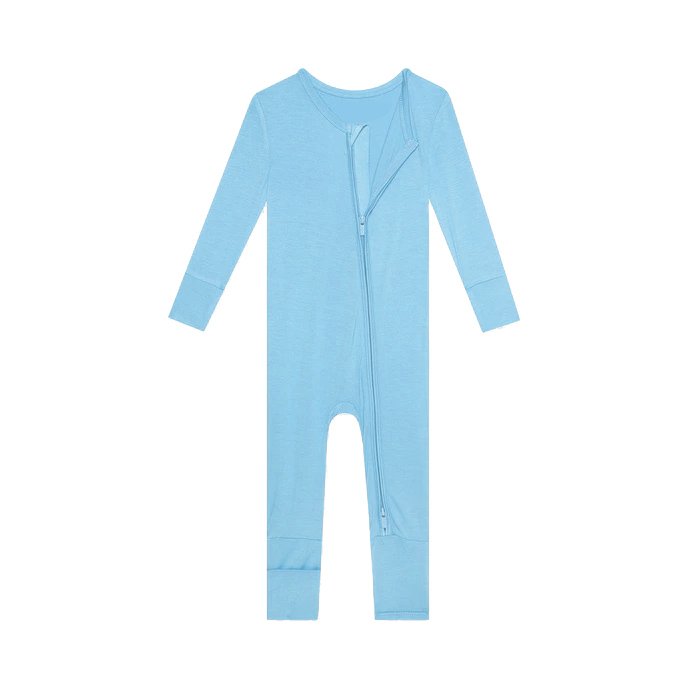 70 Plain Colors Zip up sleep and play pajamas Comfort Long sleeve Foldable foot cover bamboo baby romper