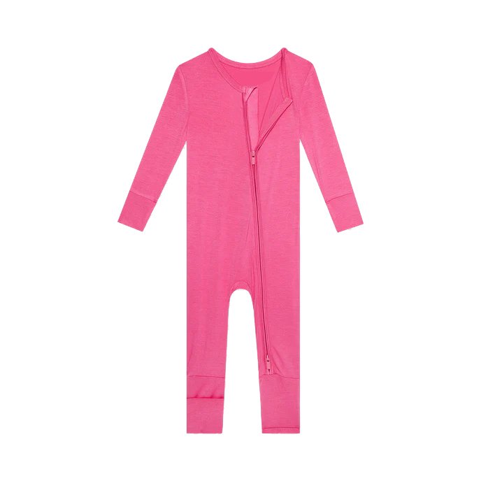 70 Plain Colors Zip up sleep and play pajamas Comfort Long sleeve Foldable foot cover bamboo baby romper