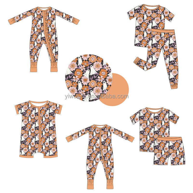 OEM Kids Clothing Pajamas Sleeper Clothes Halloween Boy and Girl Premium Romper Baby Bamboo