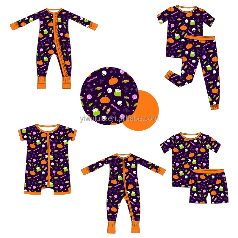 OEM Kids Clothing Pajamas Sleeper Clothes Halloween Boy and Girl Premium Romper Baby Bamboo