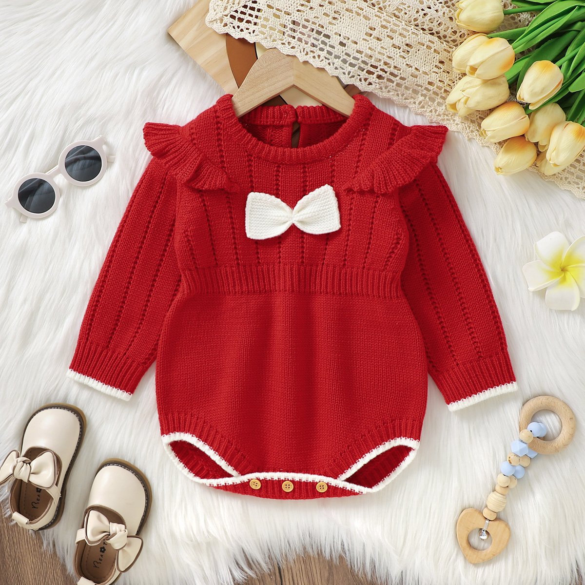 2024 New style mimixiong Halloween Pumpkin Newborn baby knitted rompers jumpsuits babies Rompers sweaters