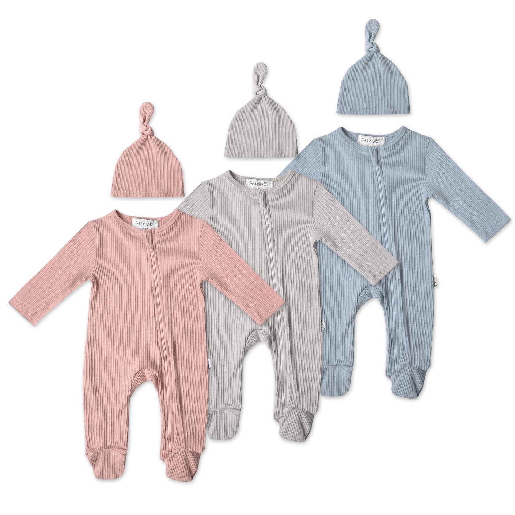 Spring/ Autumn Long Sleeve Unisex Infant Clothing Ribbed Baby Romper Onesie Baby Boys Clothes Solid Color Newborn Baby Bodysuits