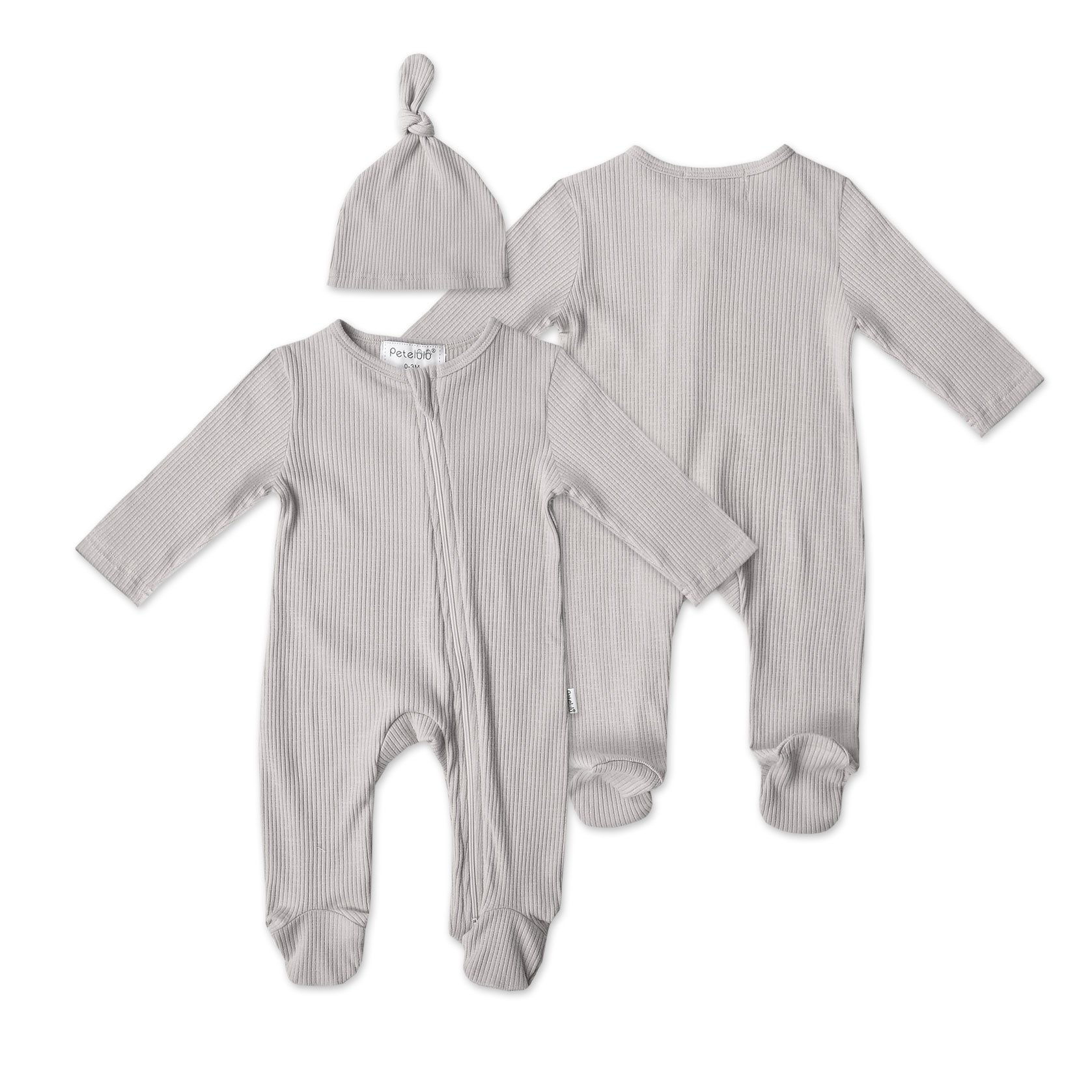 Spring/ Autumn Long Sleeve Unisex Infant Clothing Ribbed Baby Romper Onesie Baby Boys Clothes Solid Color Newborn Baby Bodysuits