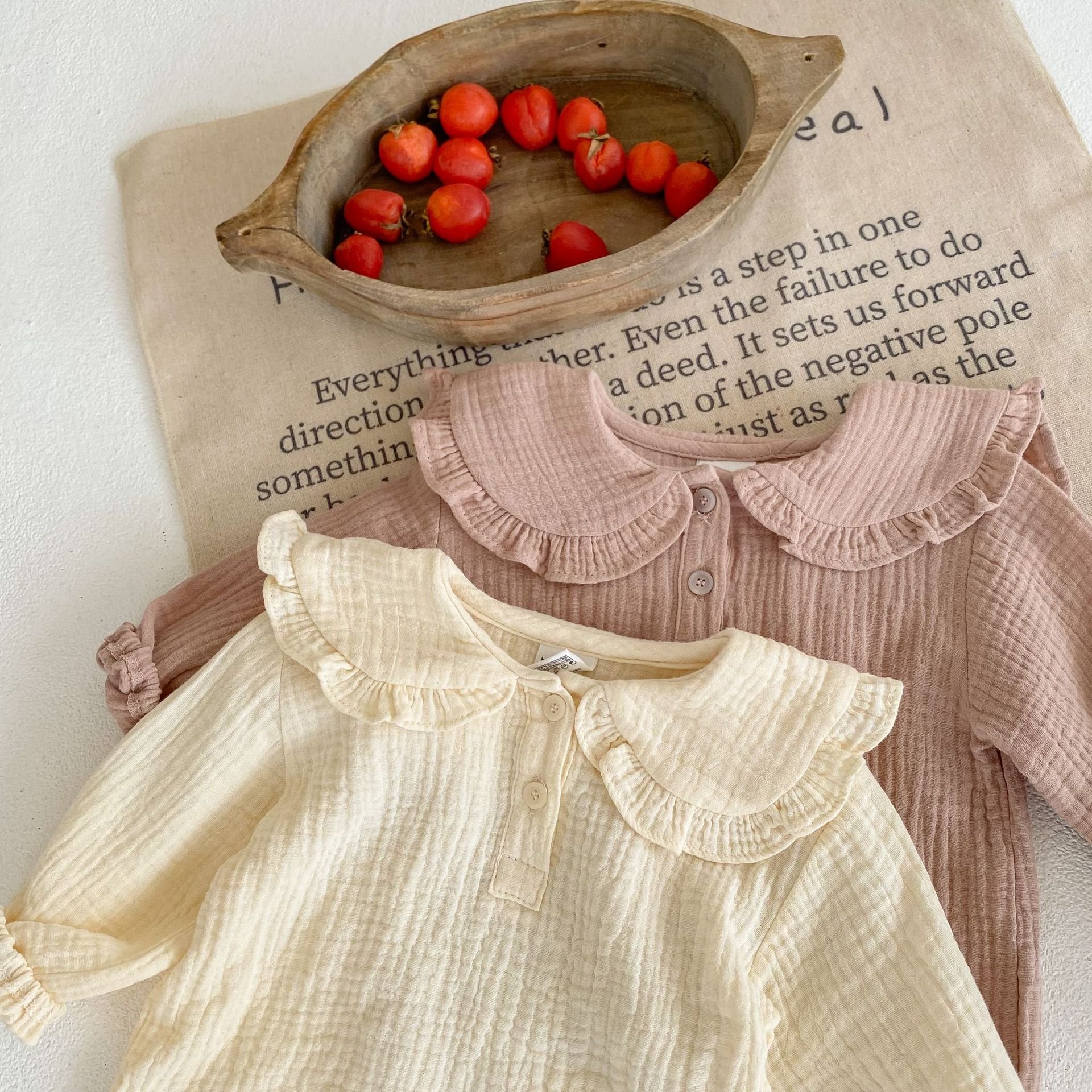Baby romper customisable baby romper for girls New fall long sleeved jumpsuit dress with suspenders