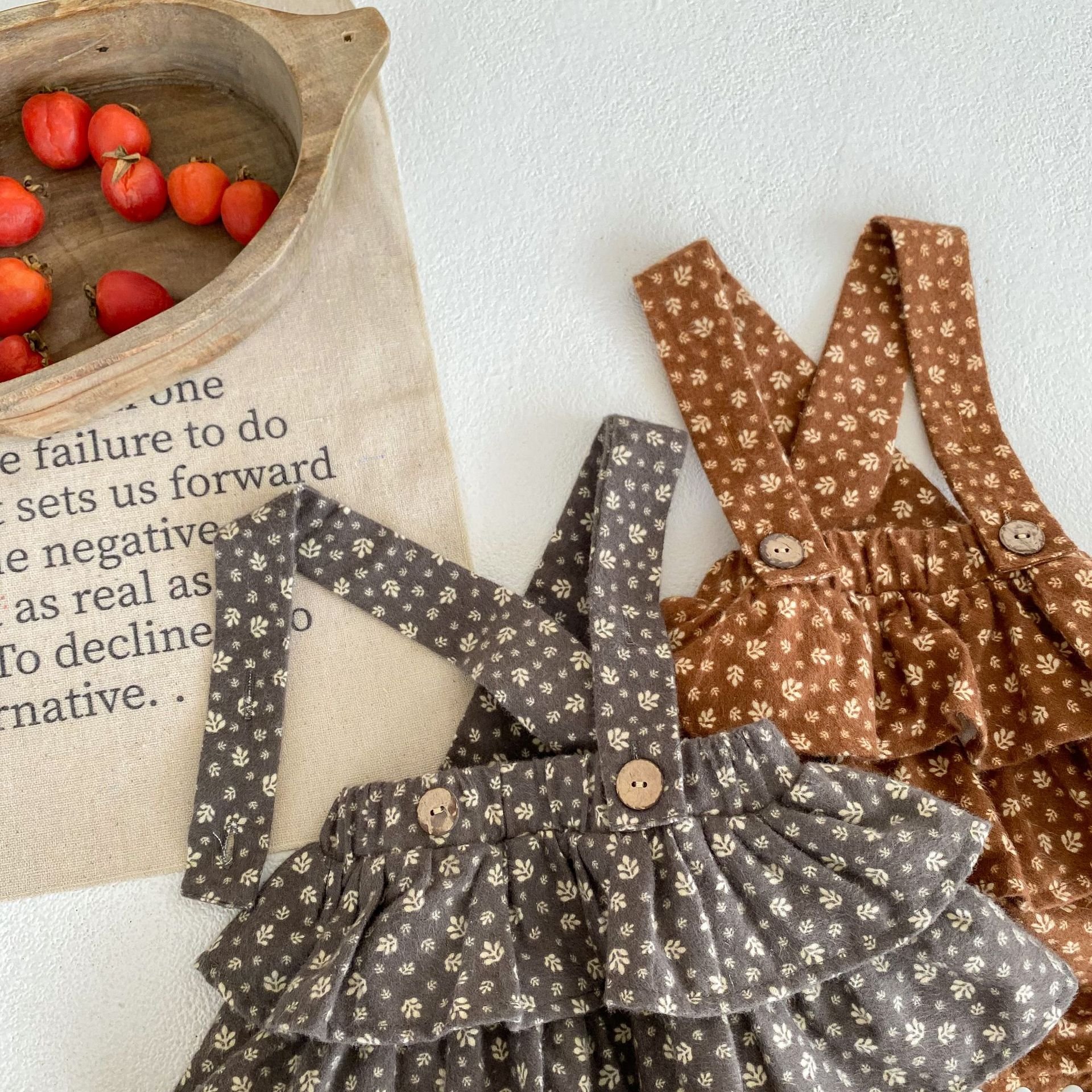 Baby romper customisable baby romper for girls New fall long sleeved jumpsuit dress with suspenders