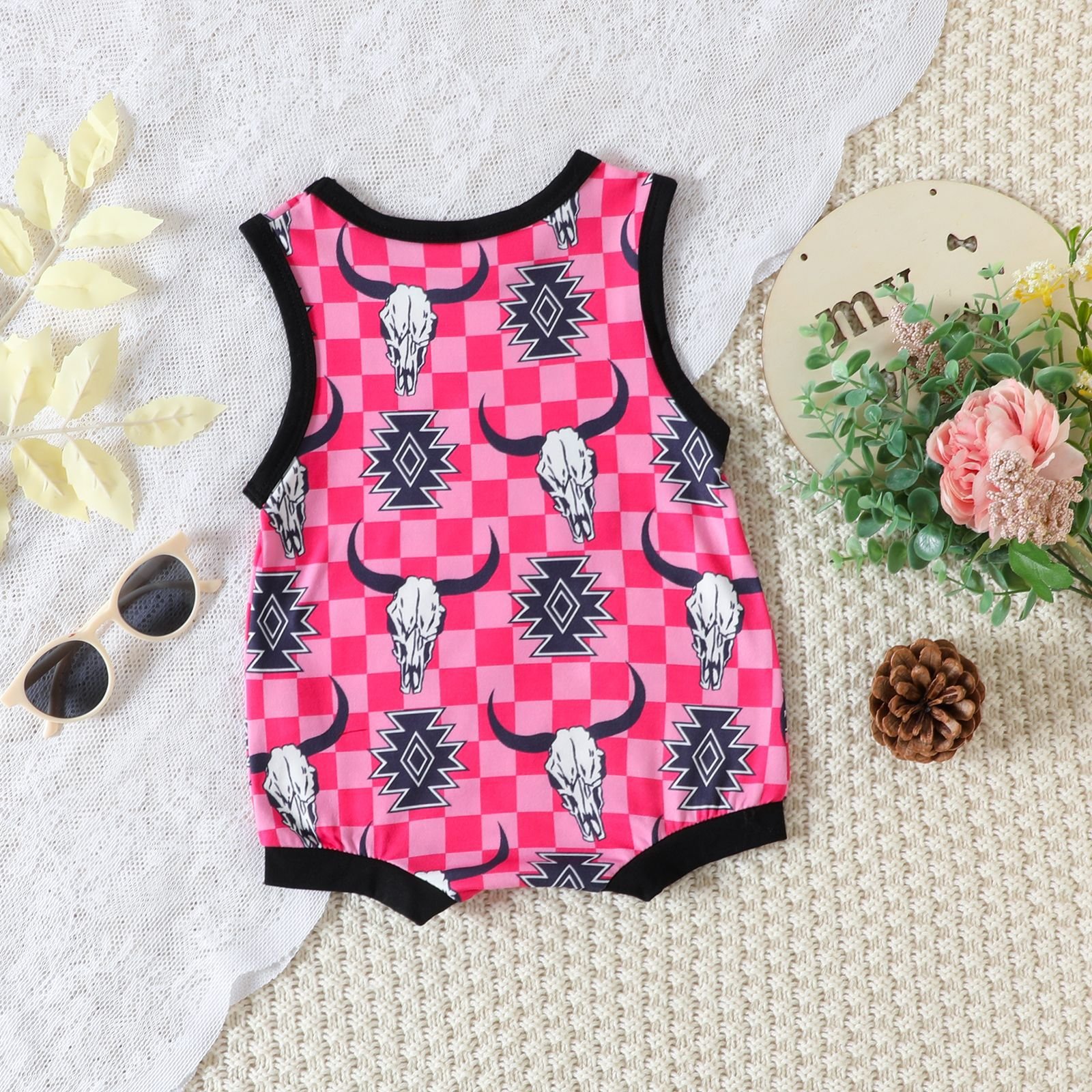 New Arrival Summer Newborn Baby Romper Sleeveless Infant Bodysuit Cartoon Animals Print Baby Girl Romper