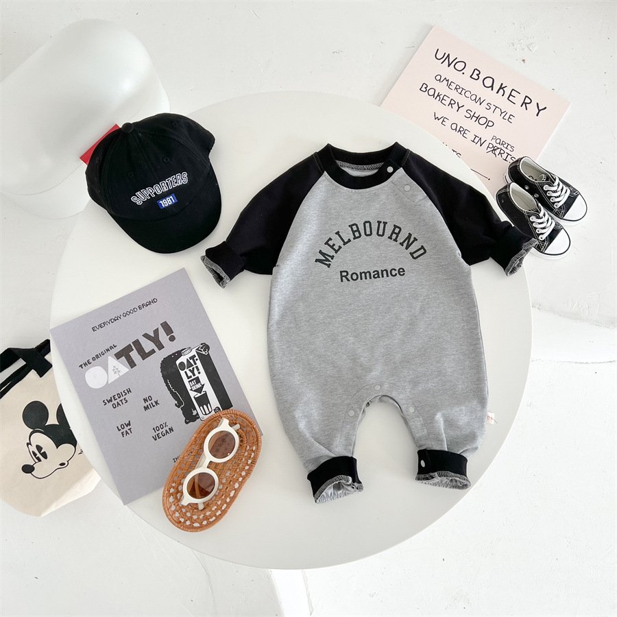 Factory Price Long Sleeve Baby Rompers Newborn 100% Cotton Baby Clothes Baby Romper With Button