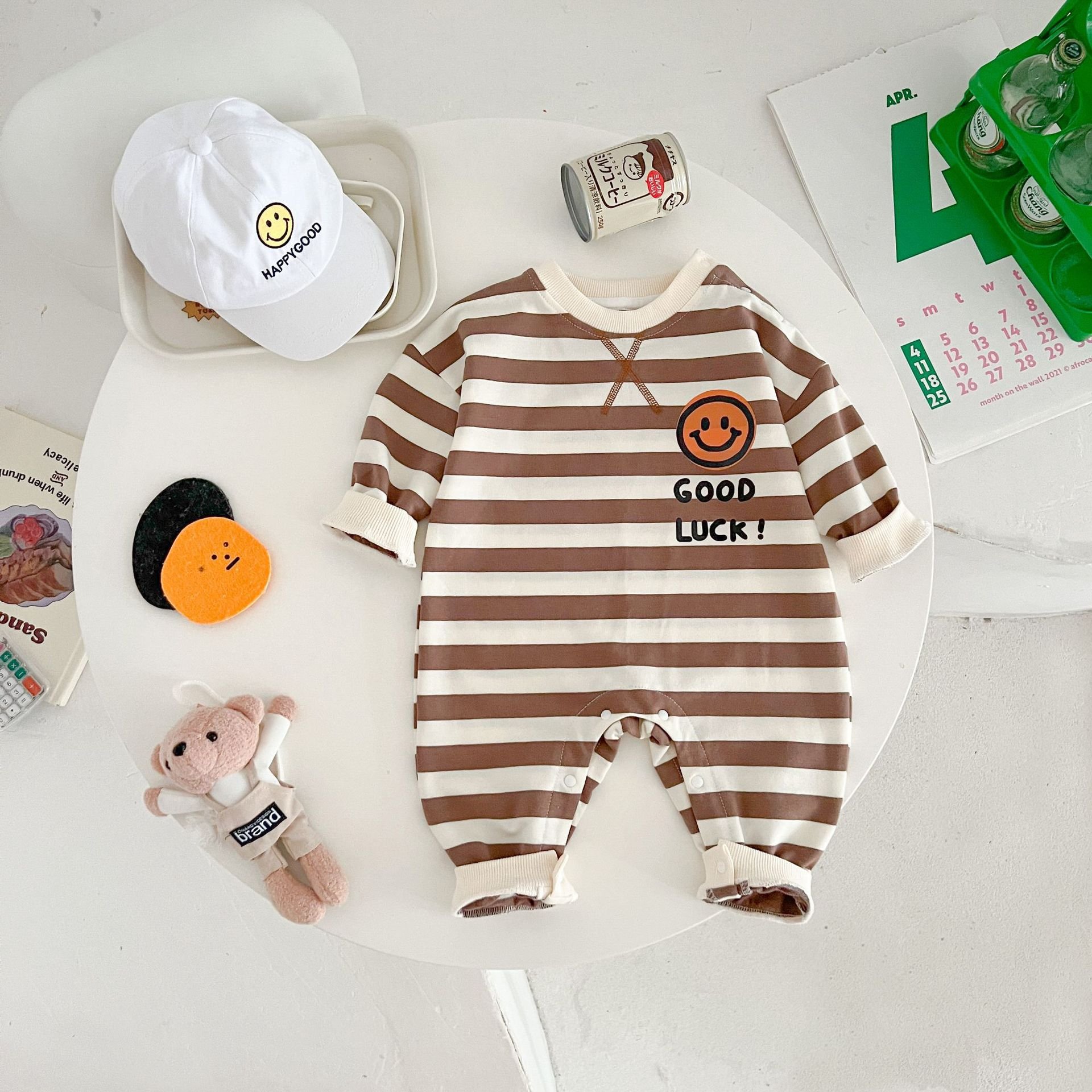 Factory Price Long Sleeve Baby Rompers Newborn 100% Cotton Baby Clothes Baby Romper With Button