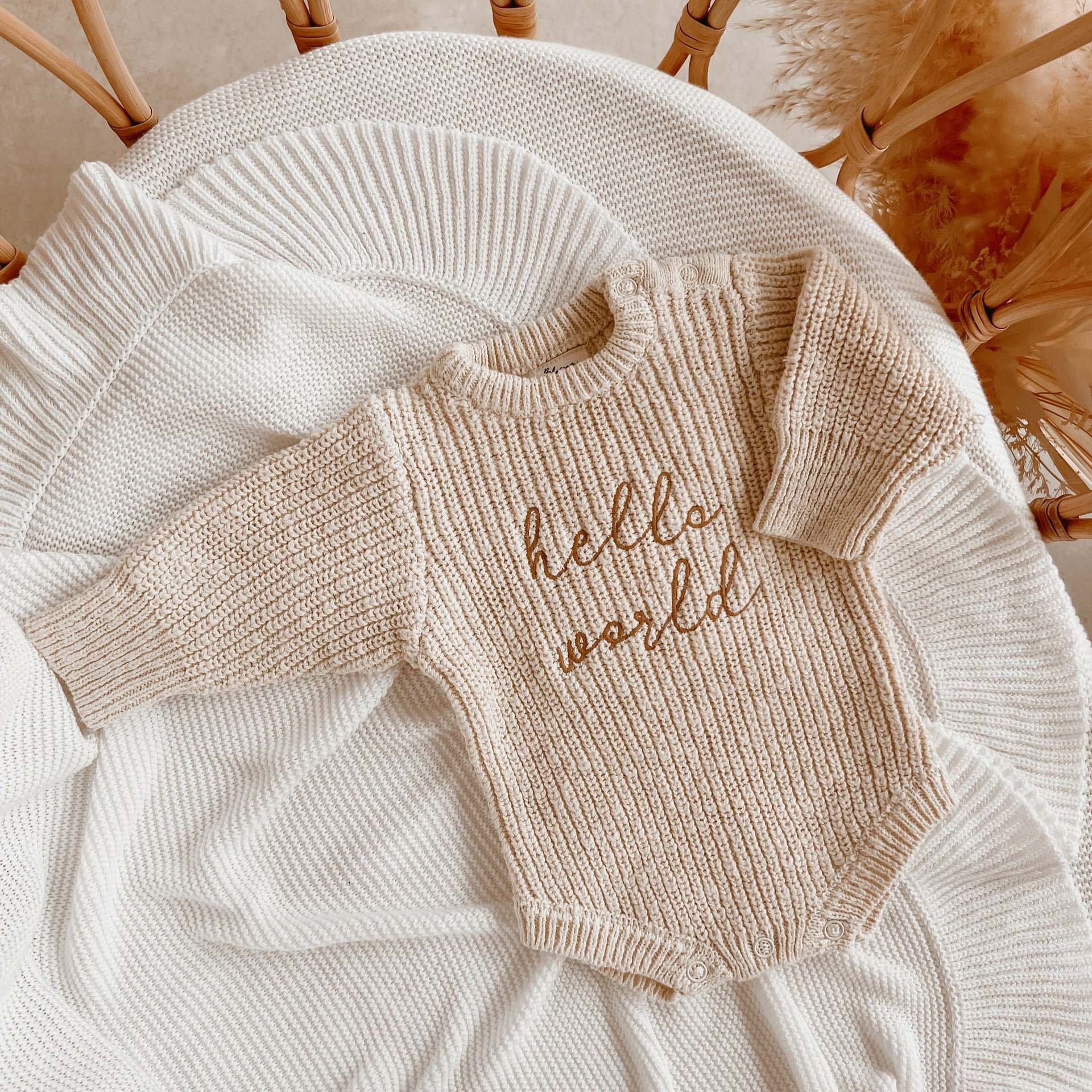 Baby Newborn Boy Knitted Sweater Romper Knit Pullover Sweater Warm Sweatshirt Cotton Longsleeve Romper Fall Winter Clothes