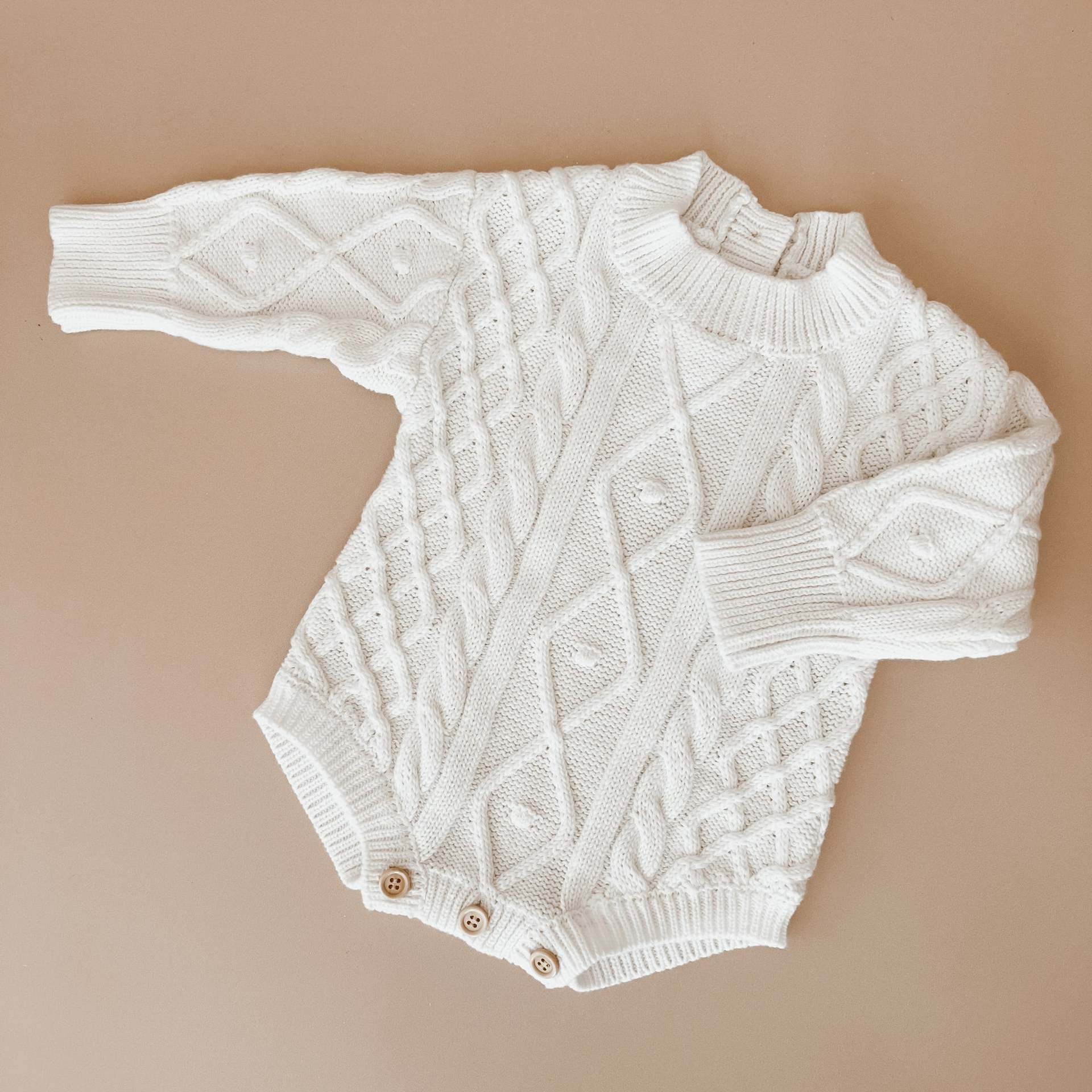 Baby Newborn Boy Knitted Sweater Romper Knit Pullover Sweater Warm Sweatshirt Cotton Longsleeve Romper Fall Winter Clothes