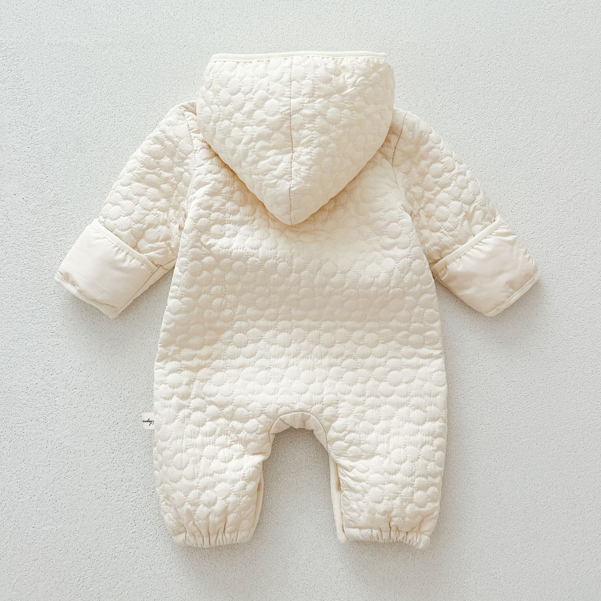 Wholesale 2024 Winter Baby Clothing Fashion Solid Color Hooded Long Sleeve Cotton Baby Rompers