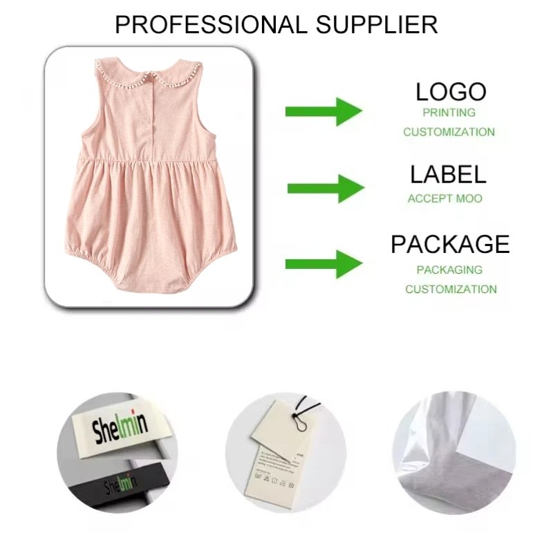 Baby Clothes Wholesale Plant Dye Natural Dye Sleeveless Baby Romper