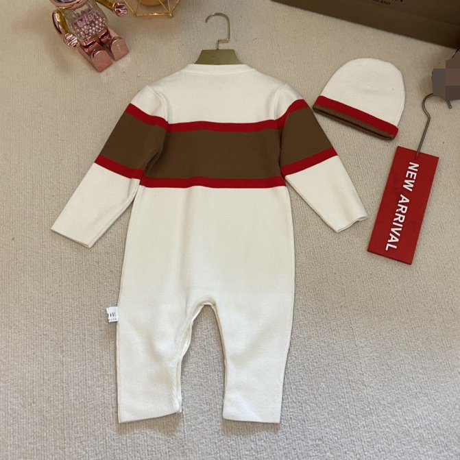 Brand Luxury Designer Baby Boys Girls Children's Clothing Winter Clothing Baby Sweater romper Knit long sleeve baby