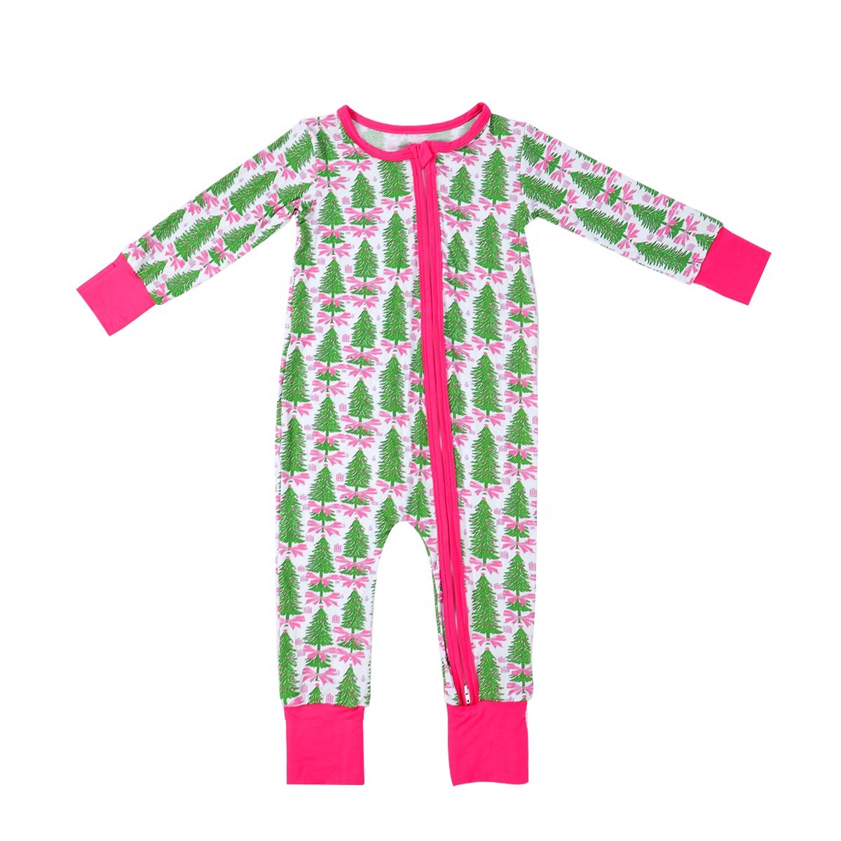 Factory Price Two Way Zipper Baby long sleeve Romper Footie Baby girl romper For Spring