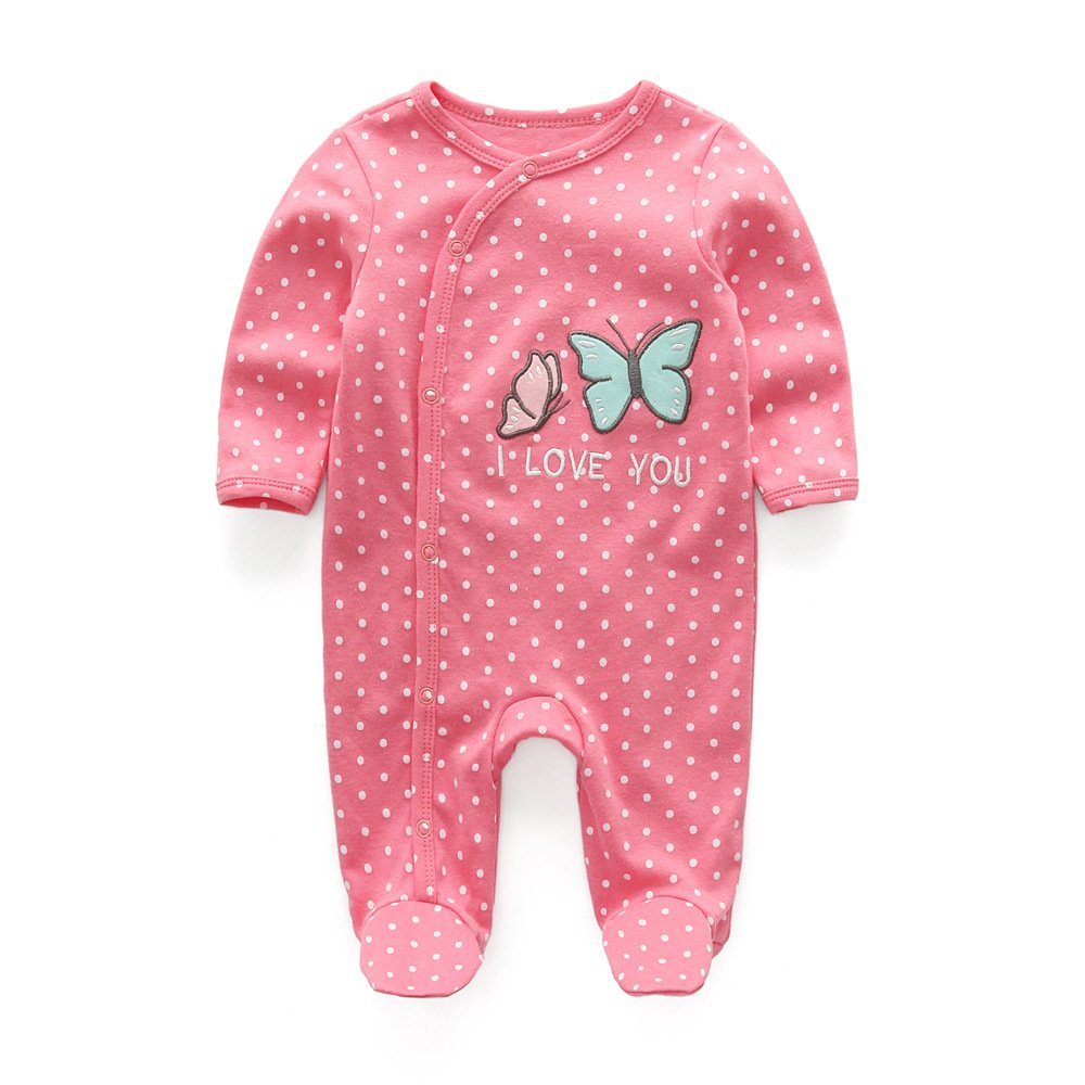 Custom Clothing Zip Baby Rompers Wholesale Print Baby Boy's and Girls' Spring Autumn Baby Rompers Pajamas