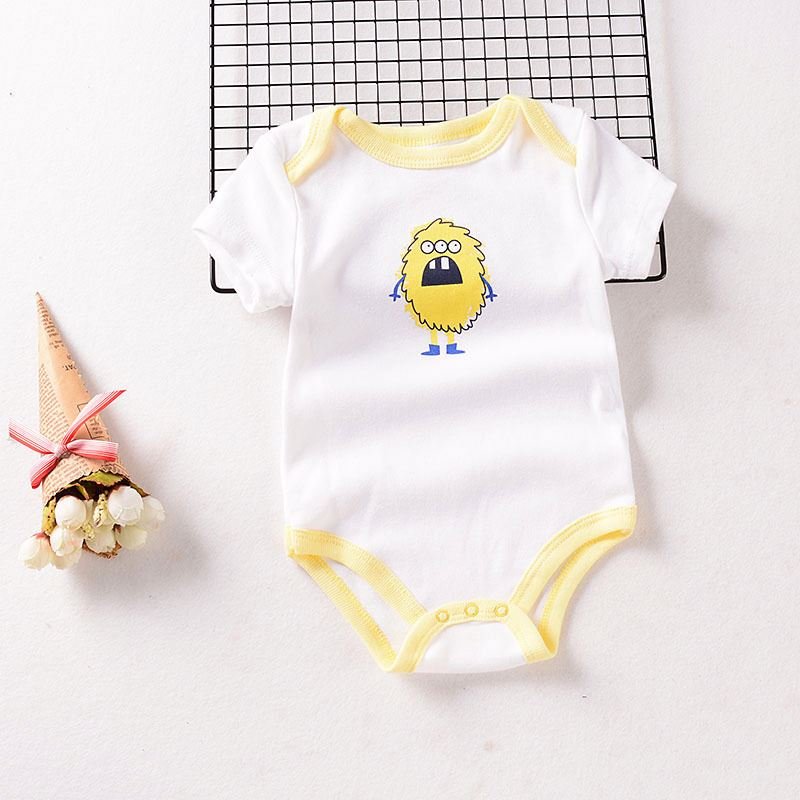 New Born Infant 100% Cotton Summer Clothes Boy Girl Bodysuit Baby Rompers