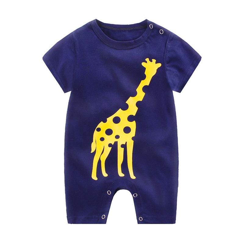 2022 Cheap cotton Baby romper Short Sleeve baby clothing One Piece Summer Unisex Baby Clothes girl and boy jumpsuits Giraffe