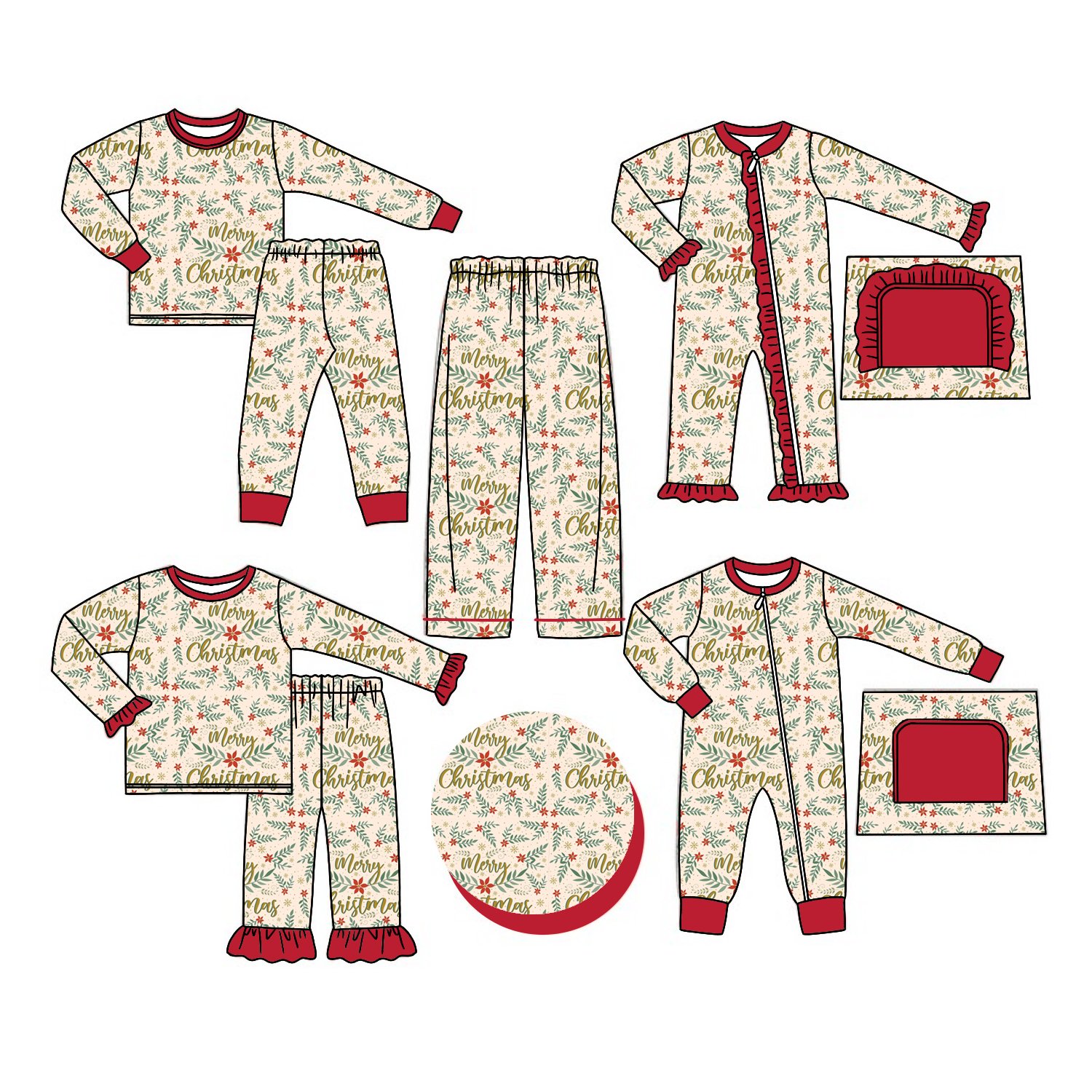 Wholesale Customization Warm Floral Long Sleeved Baby Boy Girls Romper Clothes Kids Newborn Zipper Ruffle Romper Set