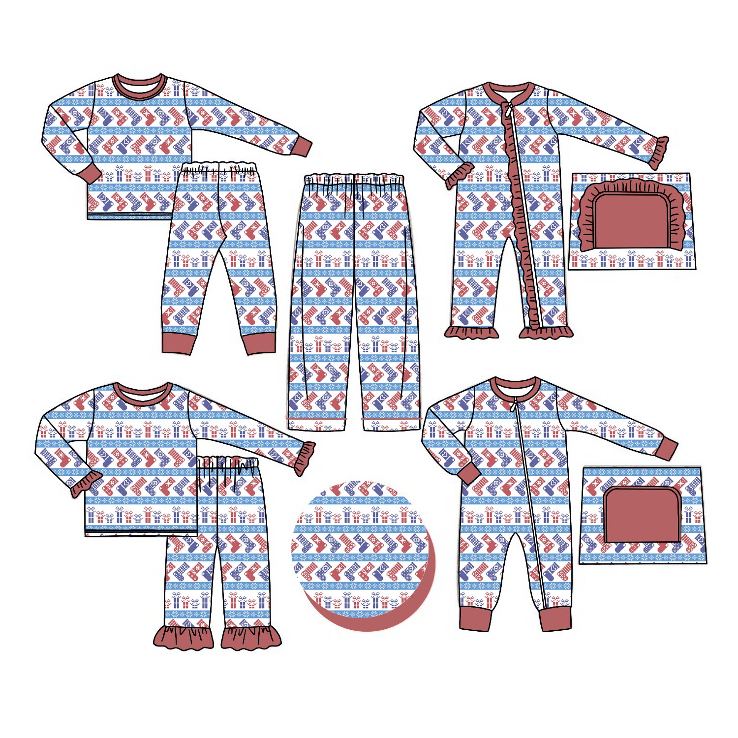 Wholesale Customization Warm Floral Long Sleeved Baby Boy Girls Romper Clothes Kids Newborn Zipper Ruffle Romper Set