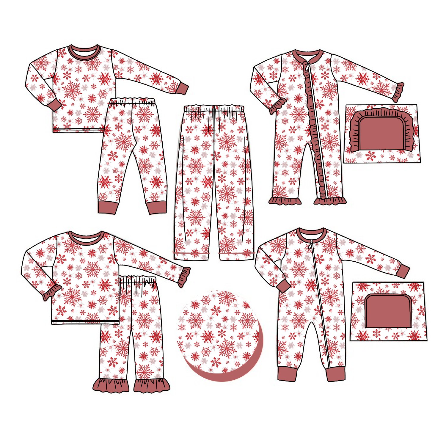 Wholesale Customization Warm Floral Long Sleeved Baby Boy Girls Romper Clothes Kids Newborn Zipper Ruffle Romper Set