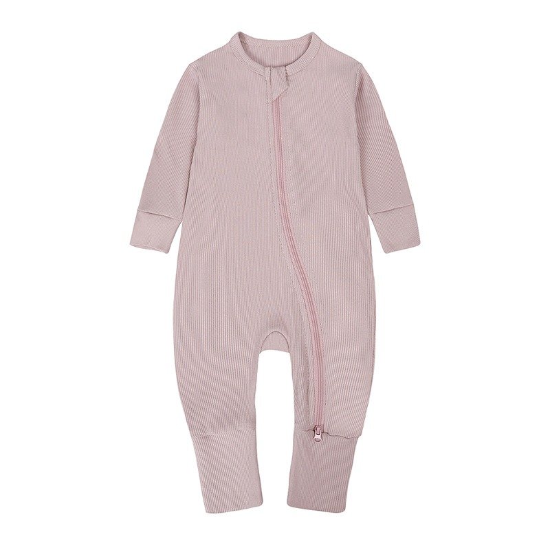 long sleeve dark green new born baby boy rompers bamboo baby rompers for boy 3-6 months solid color jumpsuits for baby girl