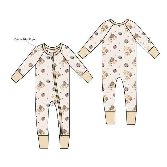 Fast Delivery Newborn Baby Clothes Kids Clothing Natural Fabric Long Sleeves 95% Bamboo 5%Spandex Zipper Baby Romper Pajamas
