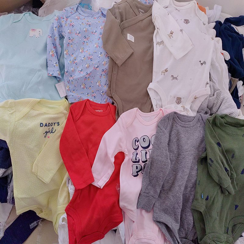 0-2 Years Old Can Be Customized 100% Cotton Printing Newborn Baby Girls Clothes Clothing Sets Knitted Baby Romper