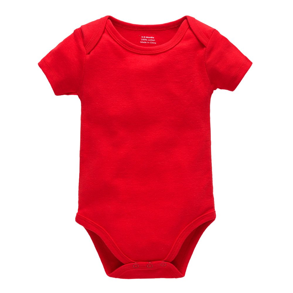 Wholesale OEM Baby Clothes Boys Romper Plain Bodysuit Solid Short Sleeve Baby Boy Girl One Piece Clothing Outfit for 0-24M