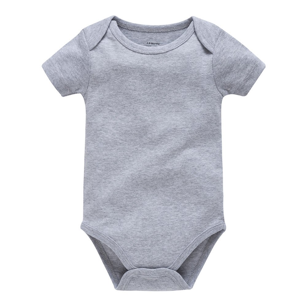 Wholesale OEM Baby Clothes Boys Romper Plain Bodysuit Solid Short Sleeve Baby Boy Girl One Piece Clothing Outfit for 0-24M