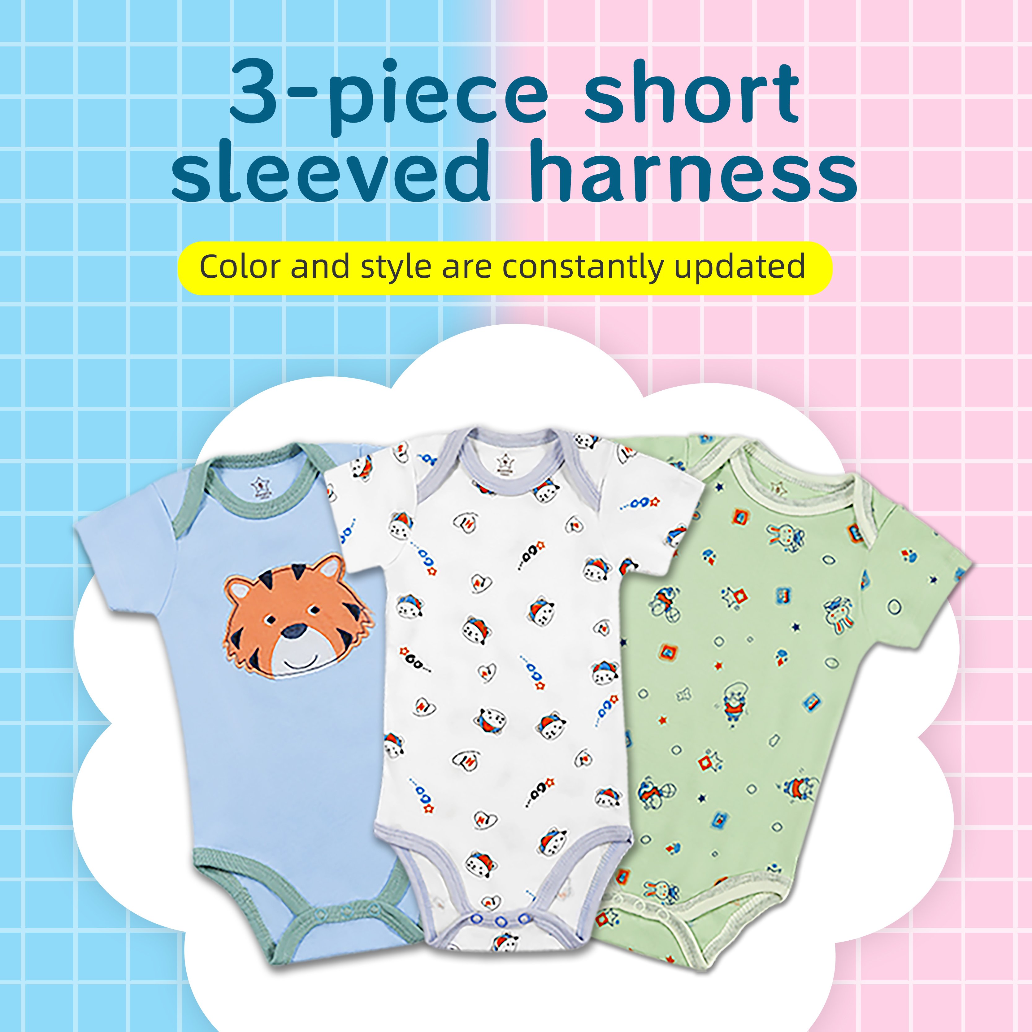 Random color jumpsuit for newborns Knitted Rompers Baby hort Sleeve Bodysuit Onesie pcs 0 to 24 months baby clothes