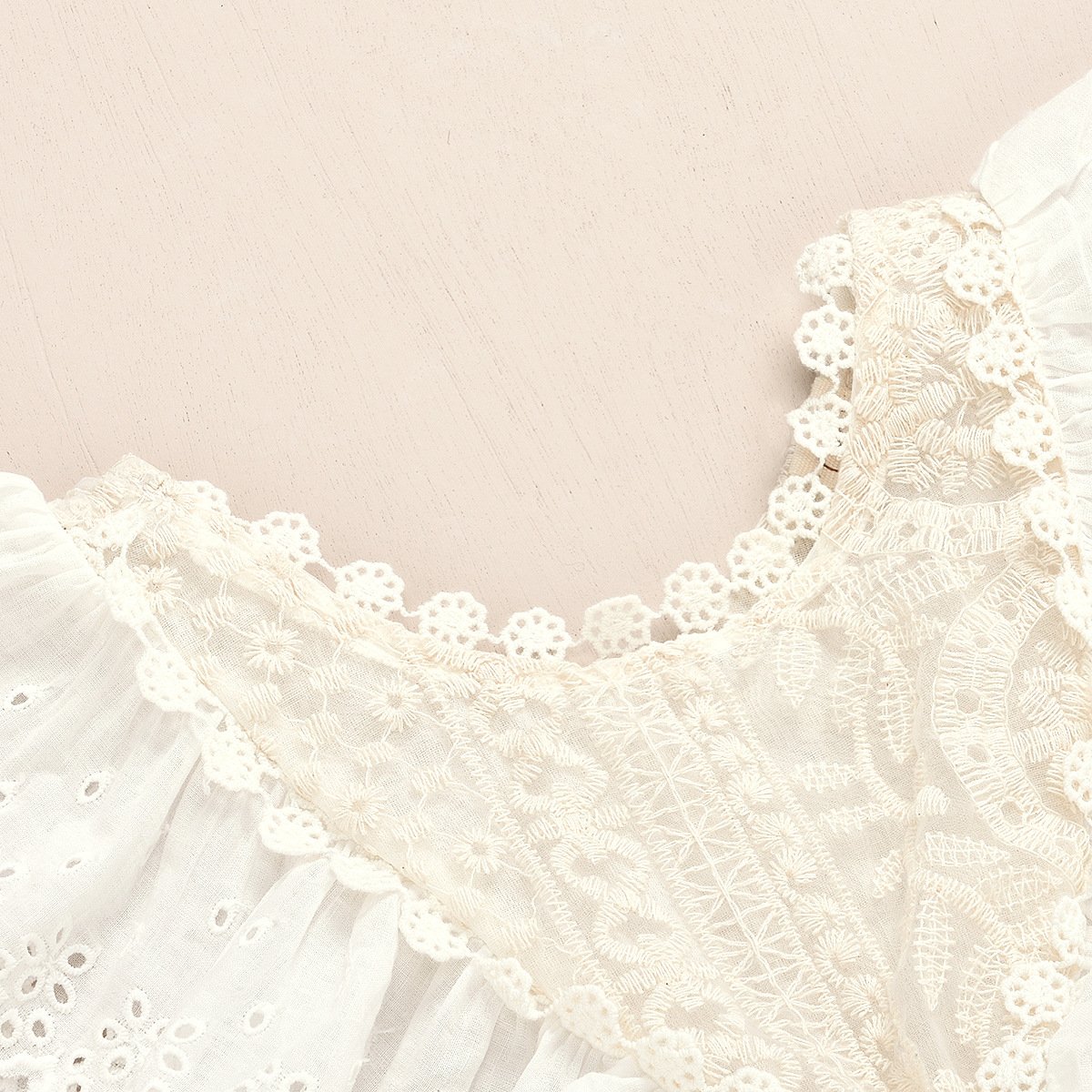 New Born Fly Sleeve Lace Ruffled 0-2 Years Old Summer Girl's Sleeveless Bodysuit Baby Romper