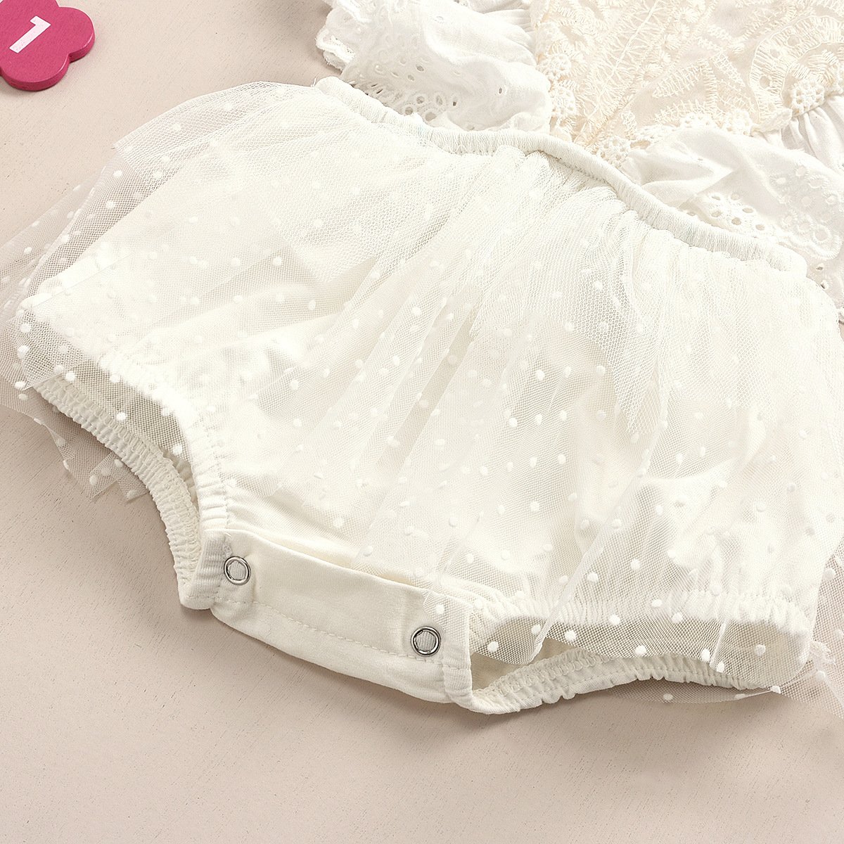 New Born Fly Sleeve Lace Ruffled 0-2 Years Old Summer Girl's Sleeveless Bodysuit Baby Romper