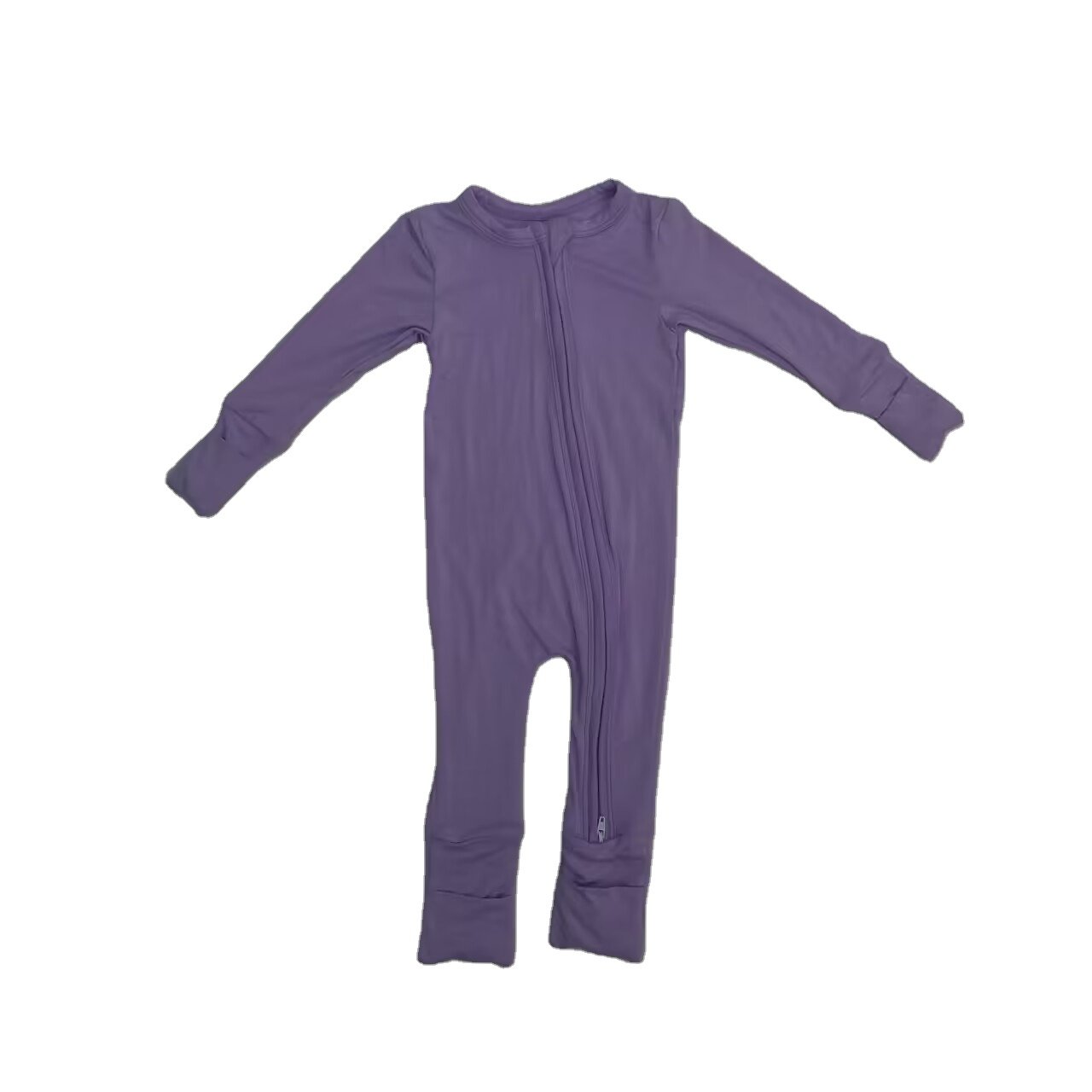 High Quality Wholesale Solid Baby Newborn Bamboo Viscose Infant Toddler Pajamas Fold over Cuffs Baby Rompers Multi Colors