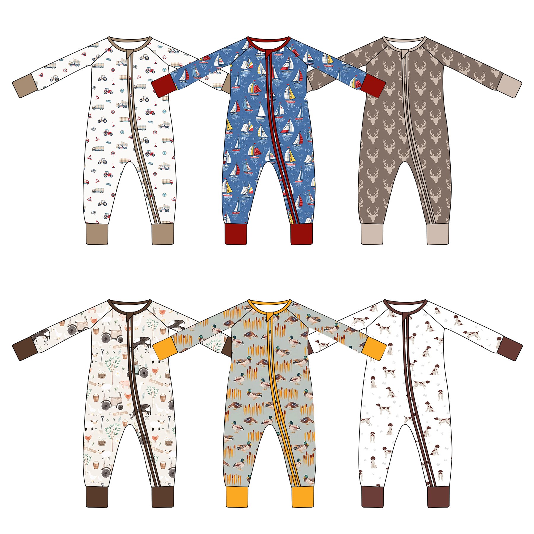 Wholesale Boy Underwear For 3-15 Years Old 4 Seasons Stretch Design For Children Custom Bamboo Cotton Baby Rompers
