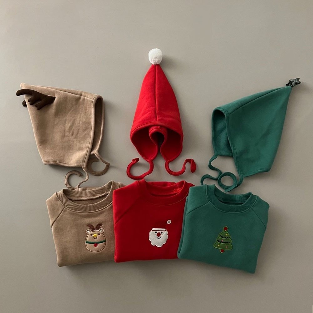 Wholesale New Festival Winter Cotton Fleece Christmas Baby Clothes Unisex Long Sleeve Soft Baby Christmas Sweater Romper