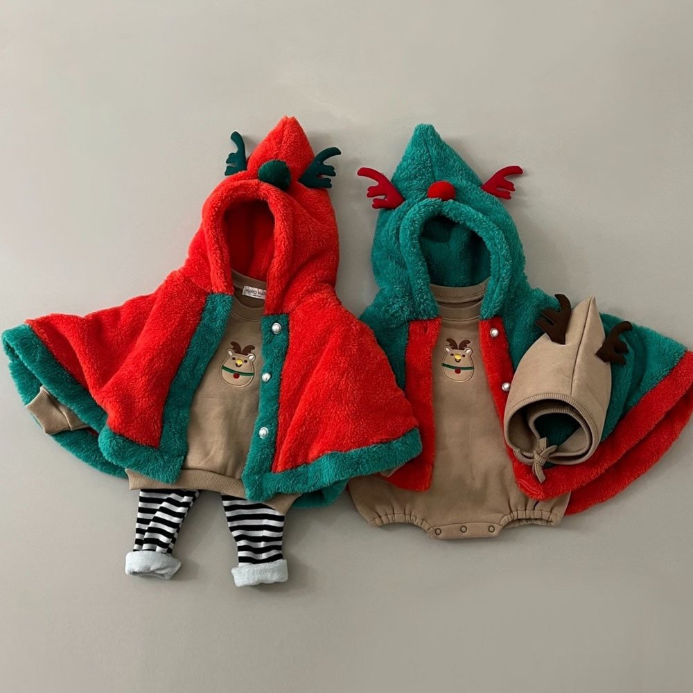 Wholesale New Festival Winter Cotton Fleece Christmas Baby Clothes Unisex Long Sleeve Soft Baby Christmas Sweater Romper