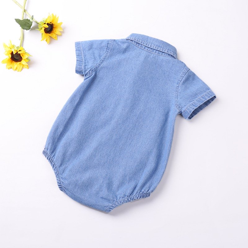 Baby Rompers,Blank Infant Toddler Baby Cute Long Sleeve Denim Baby Boys Girls Romper
