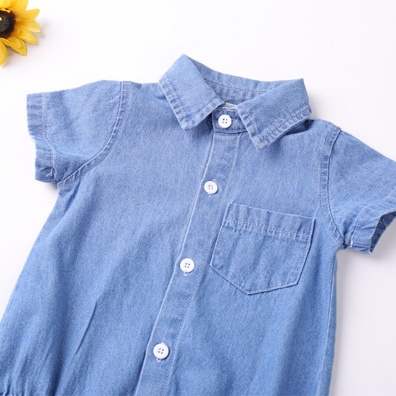 Baby Rompers,Blank Infant Toddler Baby Cute Long Sleeve Denim Baby Boys Girls Romper