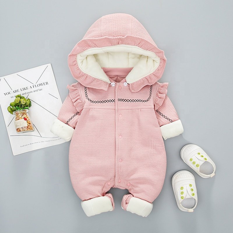 Autumn and winter baby thick cotton coat boy and girl baby winter newborn out romper